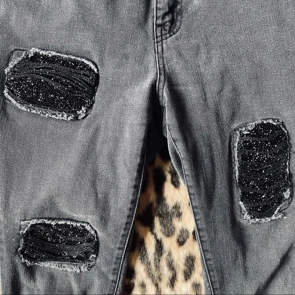 Sparkle ripped black skinny jeans - Picture 3 of 6